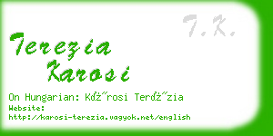 terezia karosi business card